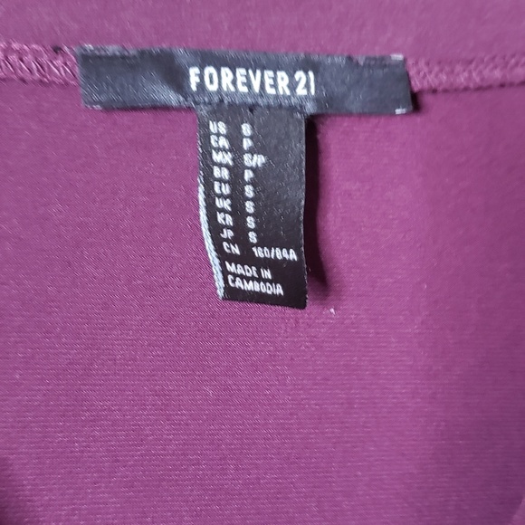 Forever 21 Lace Up Burgundy Dress - Picture 3 of 3